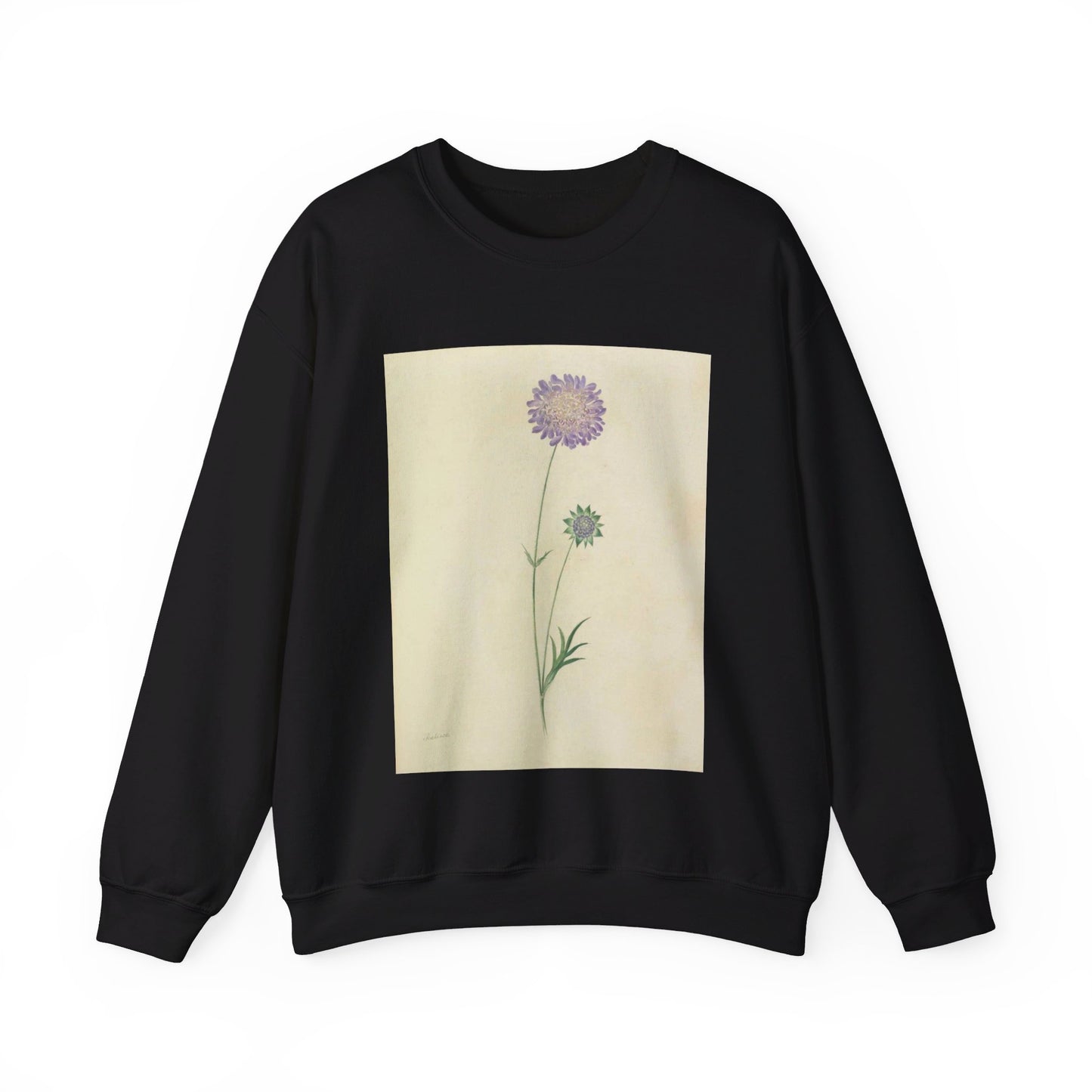 Scabiosa by Lydia Penrose Black Heavy Blend Adult Crew Neck SweatShirt