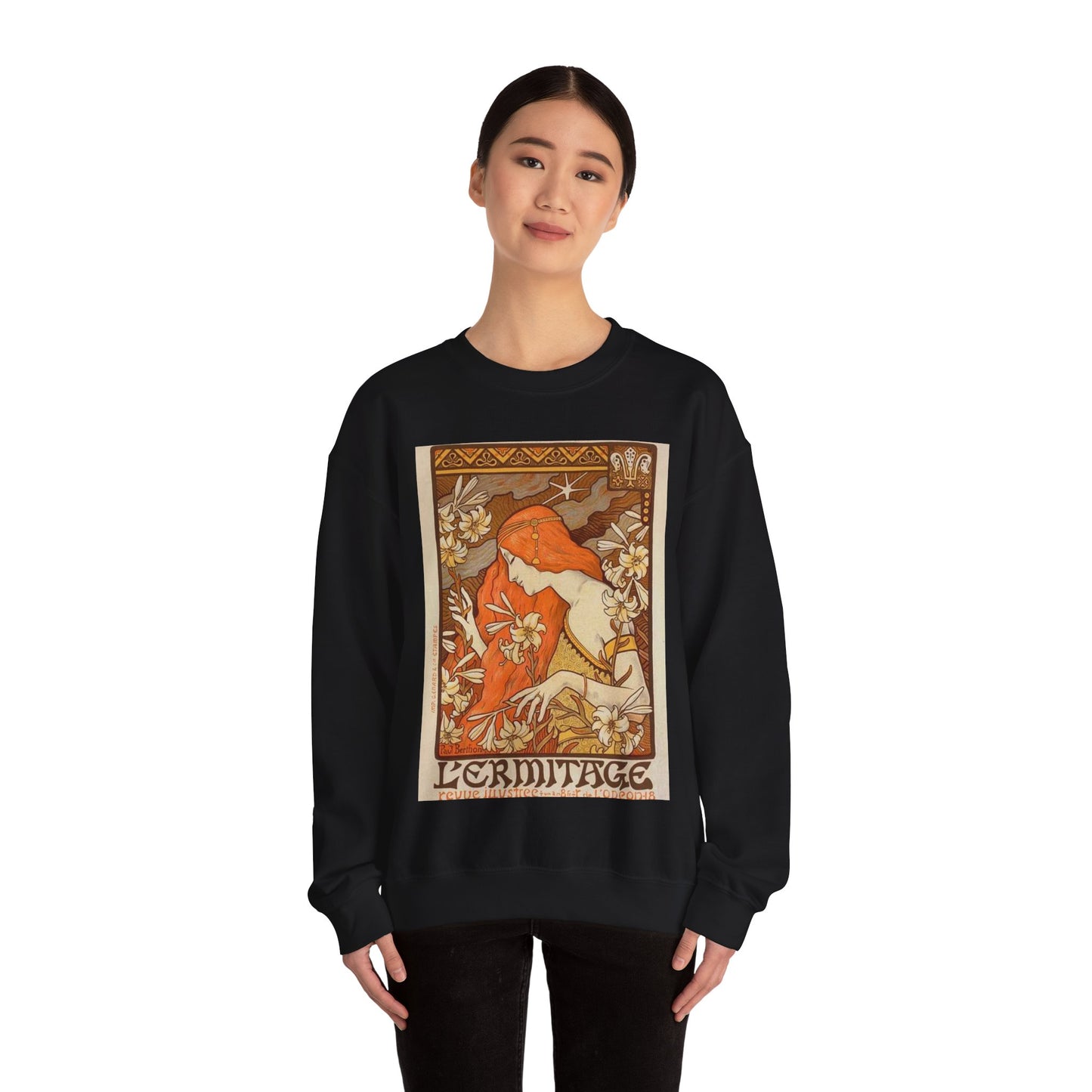 Paul Emile Berthon - Affiche pour la Revue "l'Érmitage. Black Heavy Blend Adult Crew Neck SweatShirt