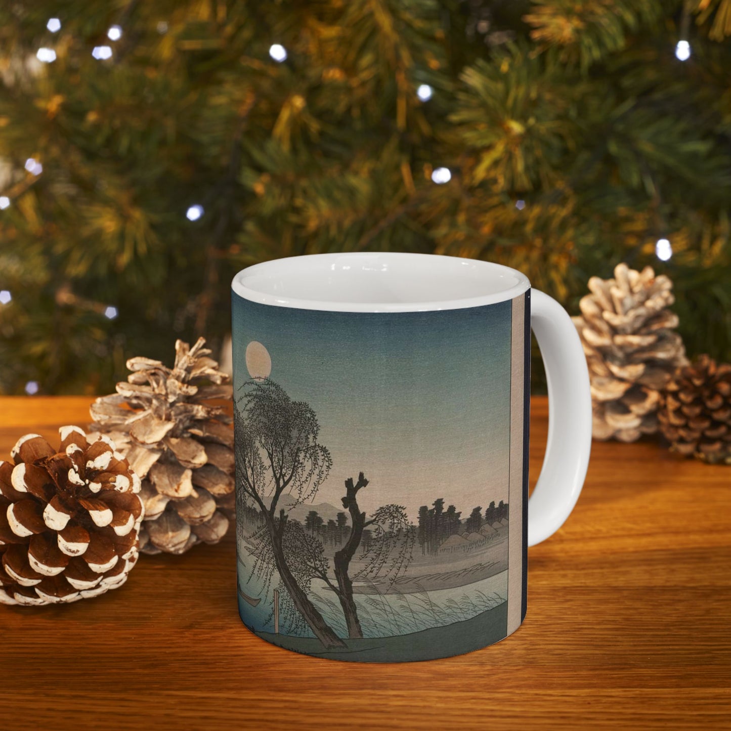 [Fūkeiga], Ando Hiroshige - Public domain portrait drawing  Beautiful Novelty Ceramic Coffee Mug 11oz
