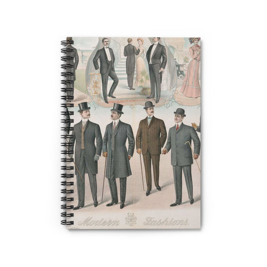 Modern fashions, fall & winter - Public domain graphic arts, Library of Congress Spiral Bound Ruled Notebook with Printed Cover