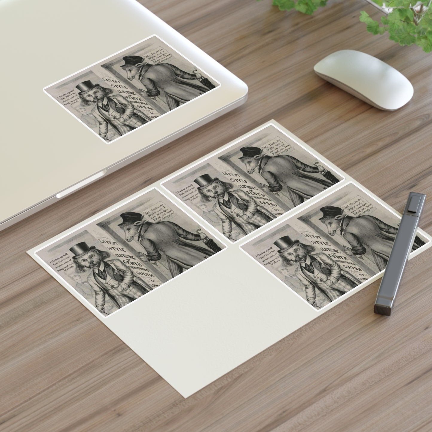 Poster no. 3. Latest style clothing & gents furnishing goods Laminated UV Protective Vinyl Stickers