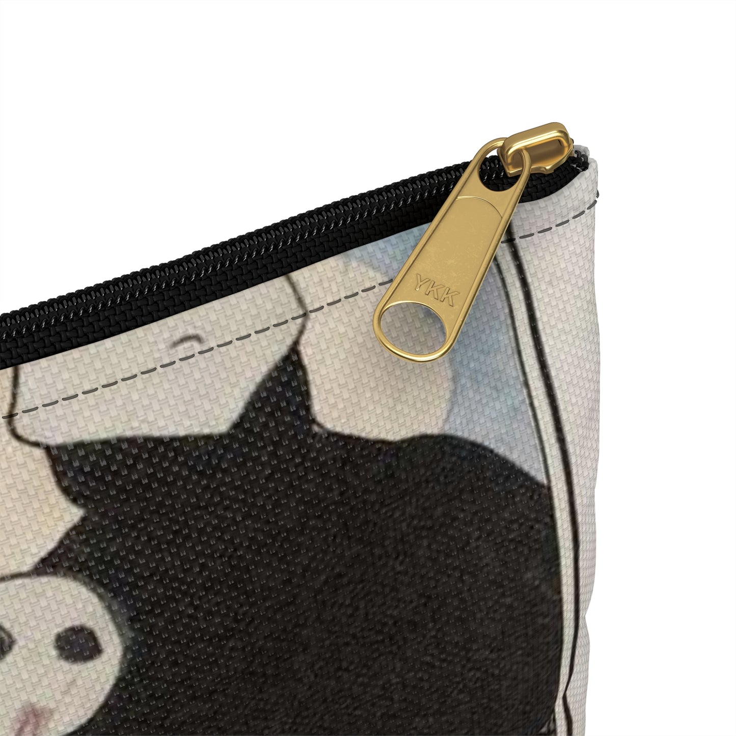Fancy dress (Travestissement d'aprés Longhi - Robe de damas galonnée de blanc sur laquelle on jettera une baiite de taffetas noir et de dentelle) (CBL WEp 0847) Large Organizer Pouch with Black Zipper