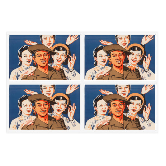 Viet Poster #5, Cold War American Propaganda poster Laminated UV Protective Vinyl Stickers