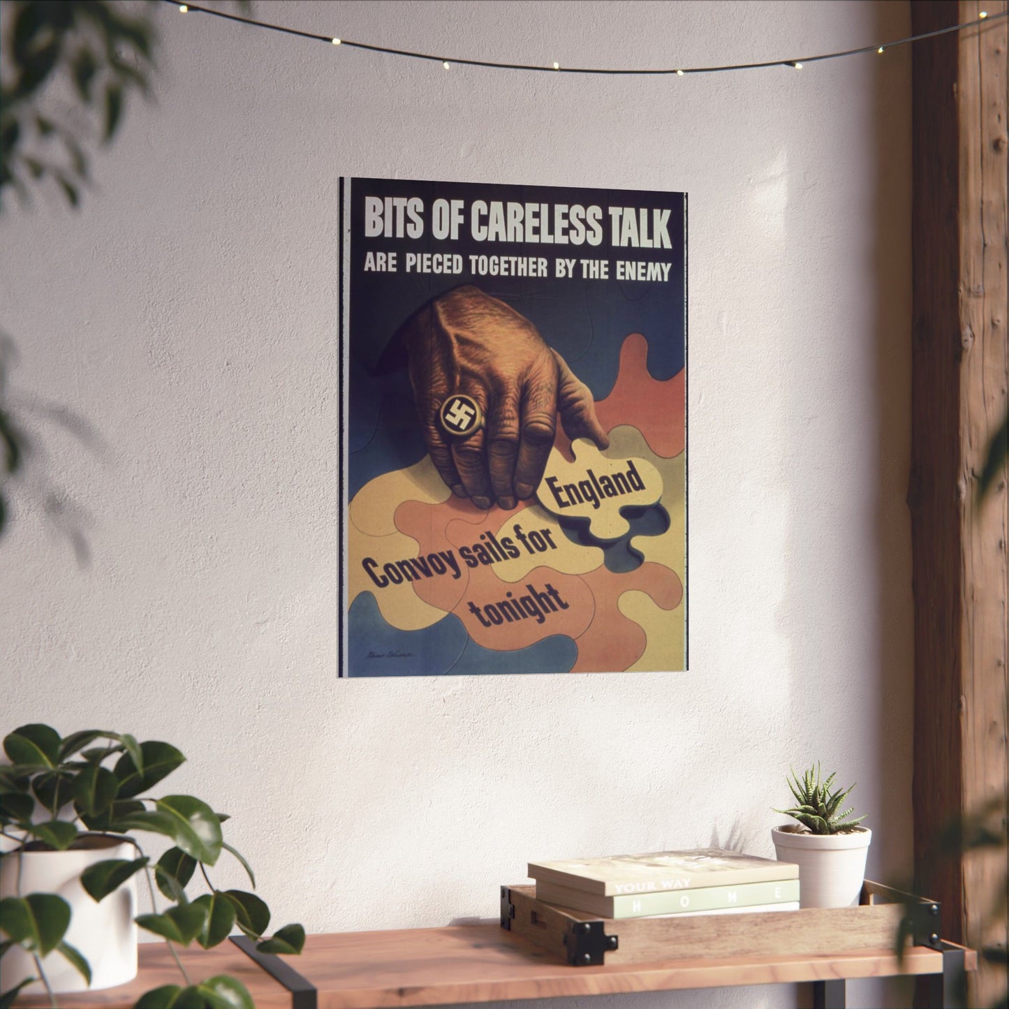 "Bits of careless talk are pieced together by the enemy" - NARA - 513972 High Quality Matte Wall Art Poster for Home, Office, Classroom