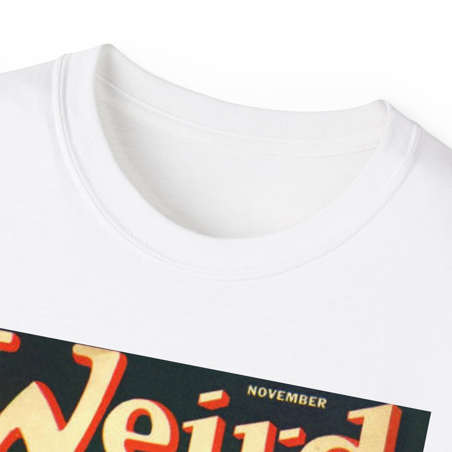 Weird Tales November 1945 White T-Shirt Gildan 2000 Cotton Unisex