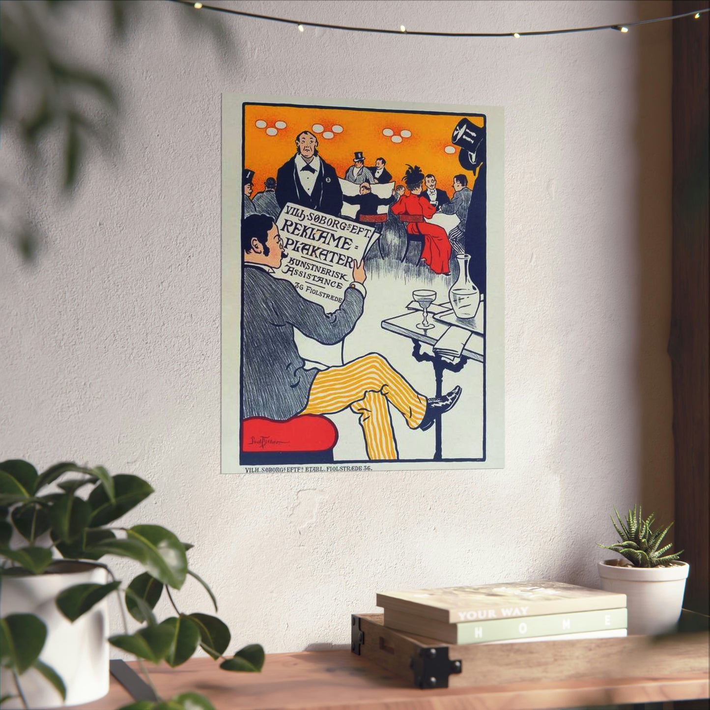 Affiche danoise pour les "Affiches artistiques Wilh. Söborg". High Quality Matte Wall Art Poster for Home, Office, Classroom