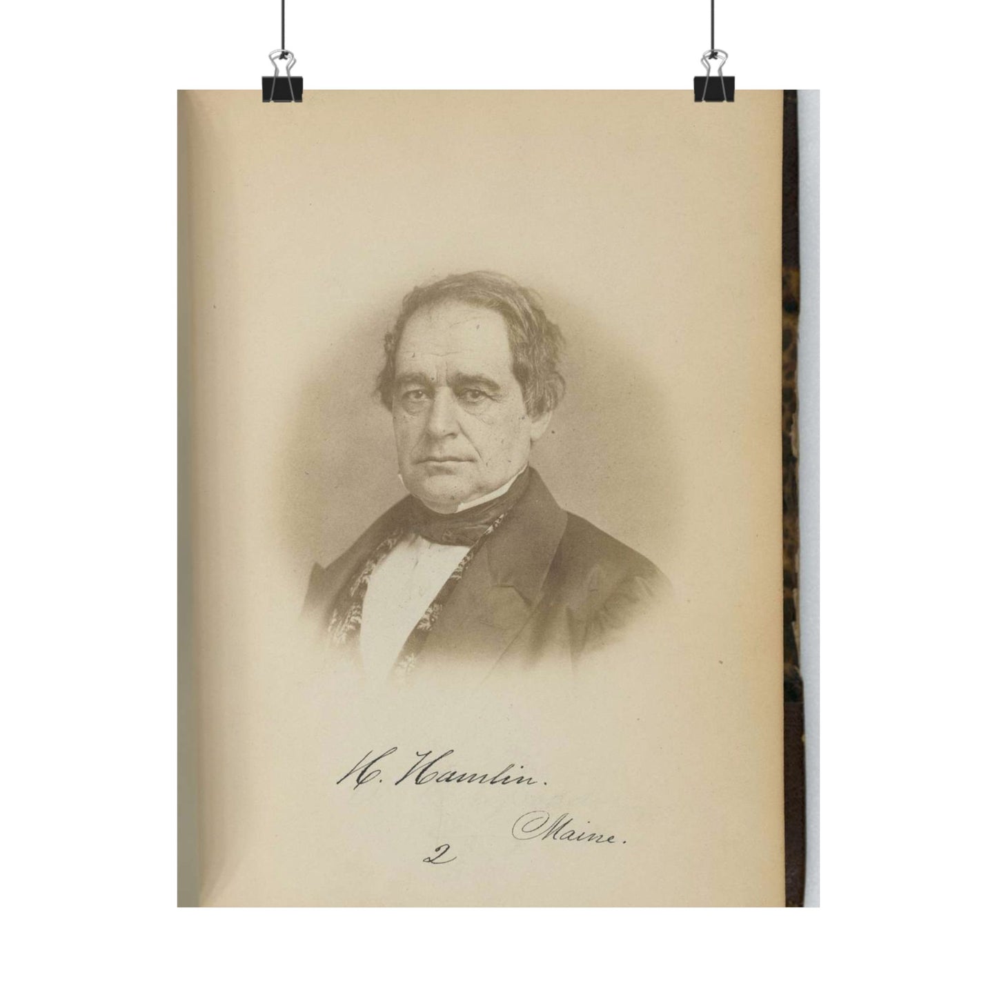 [Hannibal Hamlin, Senator from Maine, Thirty-fifth Congress, half-length portrait] High Quality Matte Wall Art Poster for Home, Office, Classroom