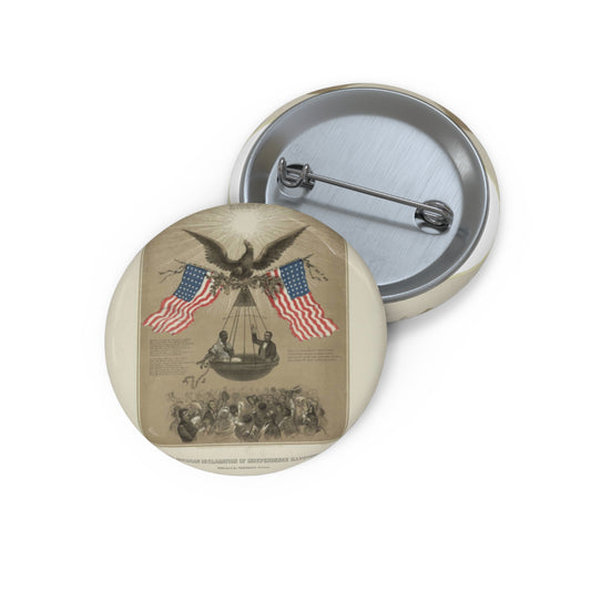 The American Declaration of Independence illustrated / Fabronious ; designed by R. Thayer ; L. Prang & Co. Lith., Boston. Pin Buttons with Crisp Design