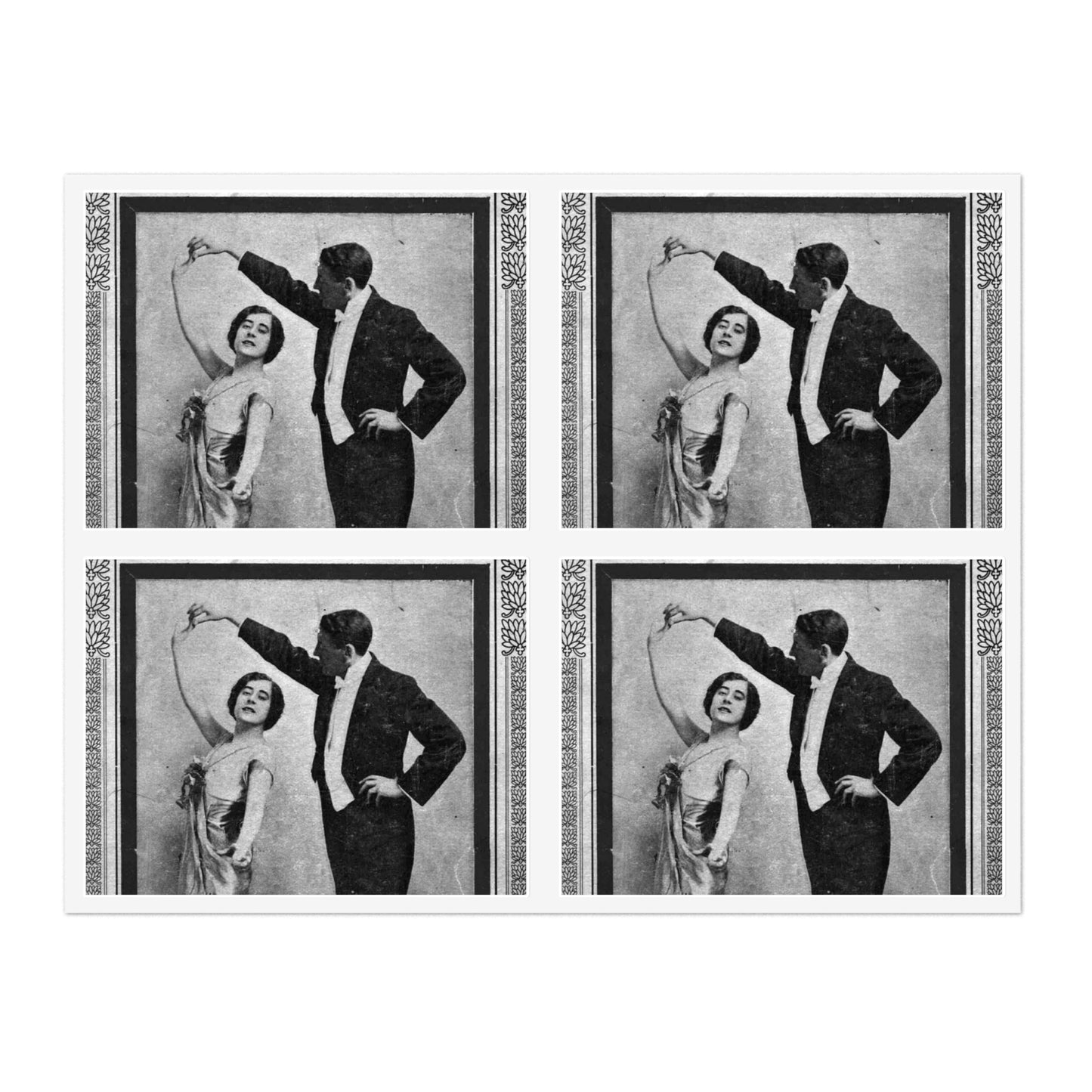 The tango as standardized and taught by the representative dancing masters of the North American continent; tango two-step, hesitation waltz, Boston glide, one-step Laminated UV Protective Vinyl Stickers