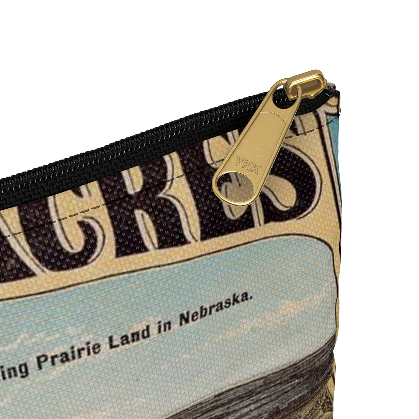 Millions of acres. Iowa and Nebraska. Land for sale on 10 years credit by the Burlington & Missouri River R. R. Co. at 6 per ct interest and low prices ... Buffalo. N. Y. Commercial advertiser printing house [1872]. Large Organizer Pouch with Black Zipper