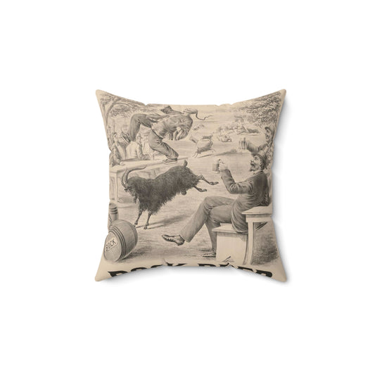 Bock beer - Print, Library of Congress collection Decorative Accent Square Pillow