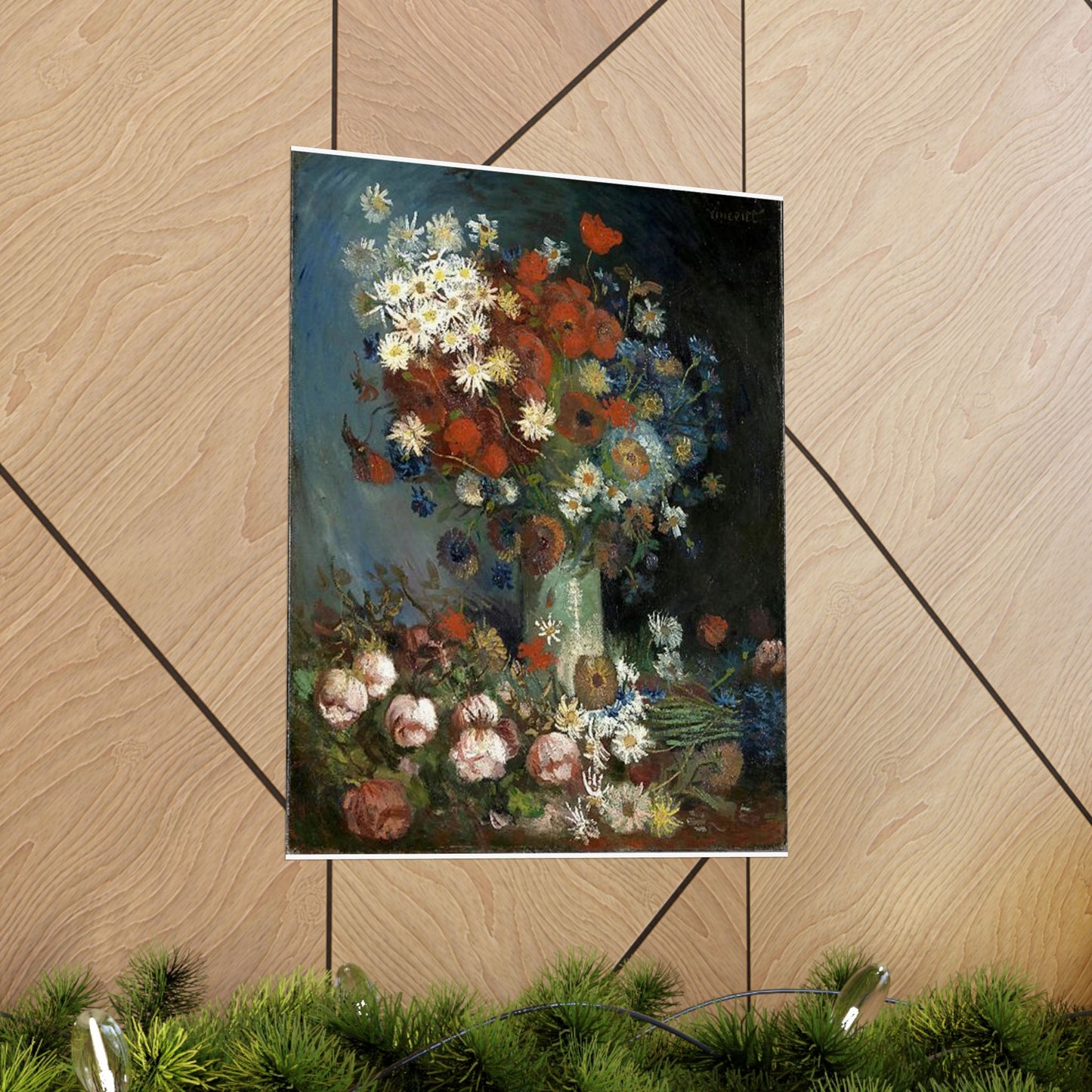 Still life with meadow flowers and roses Van Gogh 1886 High Quality Matte Wall Art Poster for Home, Office, Classroom