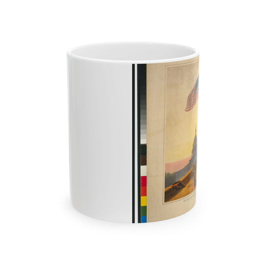 The flag that has waved one hundred years--A scene on the morning of the fourth day of July 1876 / Fabronius ; E.P. & L. Restein's oilchromo, Philadelphia. ; National Chromo Co. pub., Philadelphia. Beautiful Novelty Ceramic Coffee Mug 11oz
