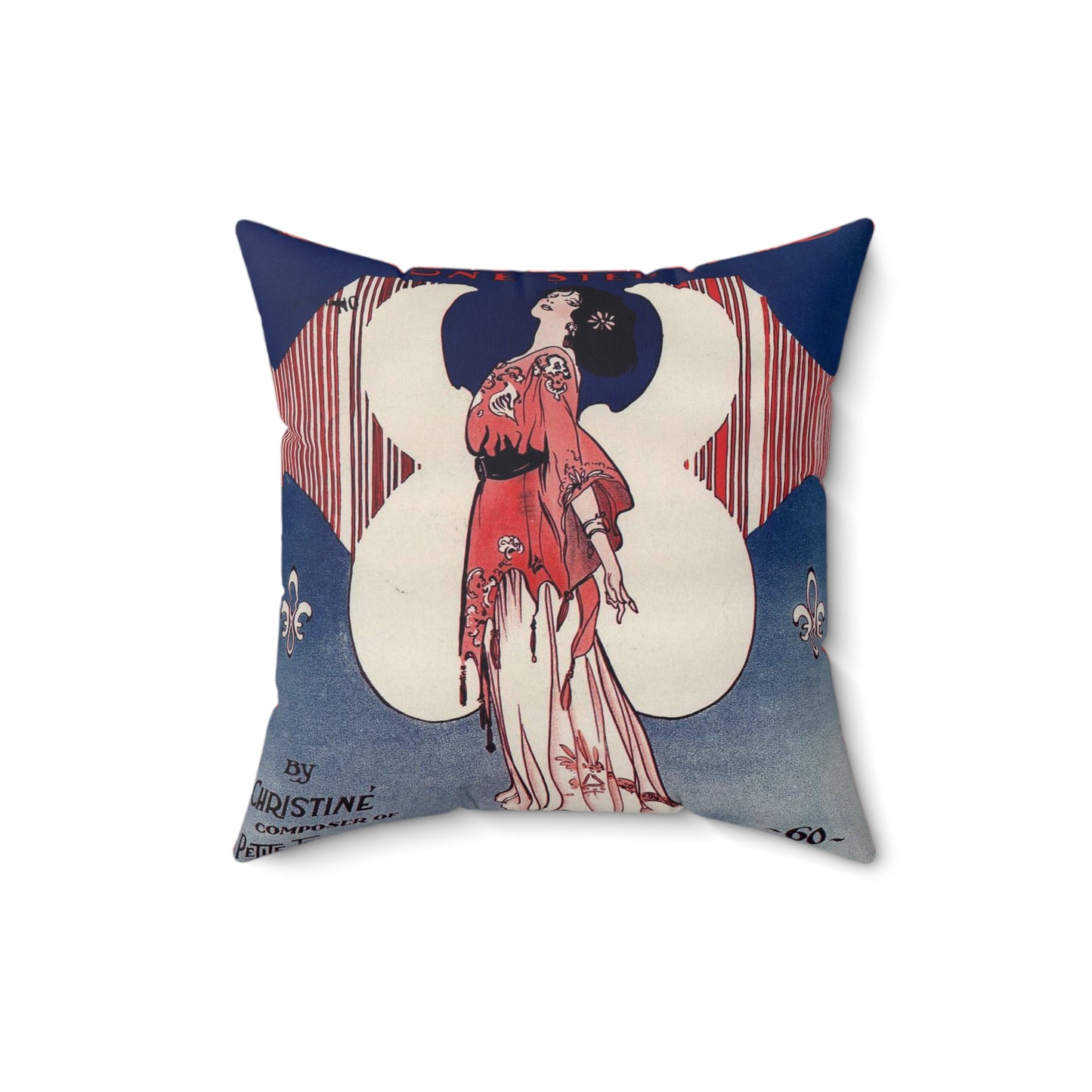 L' amour - Public domain American sheet music Decorative Accent Square Pillow