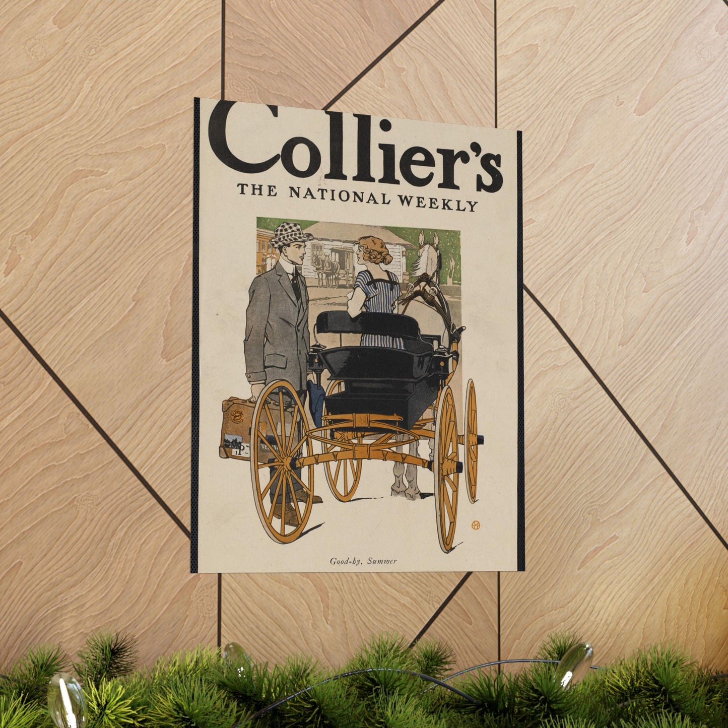 Collier's, the national weekly. Good-by, summer. High Quality Matte Wall Art Poster for Home, Office, Classroom