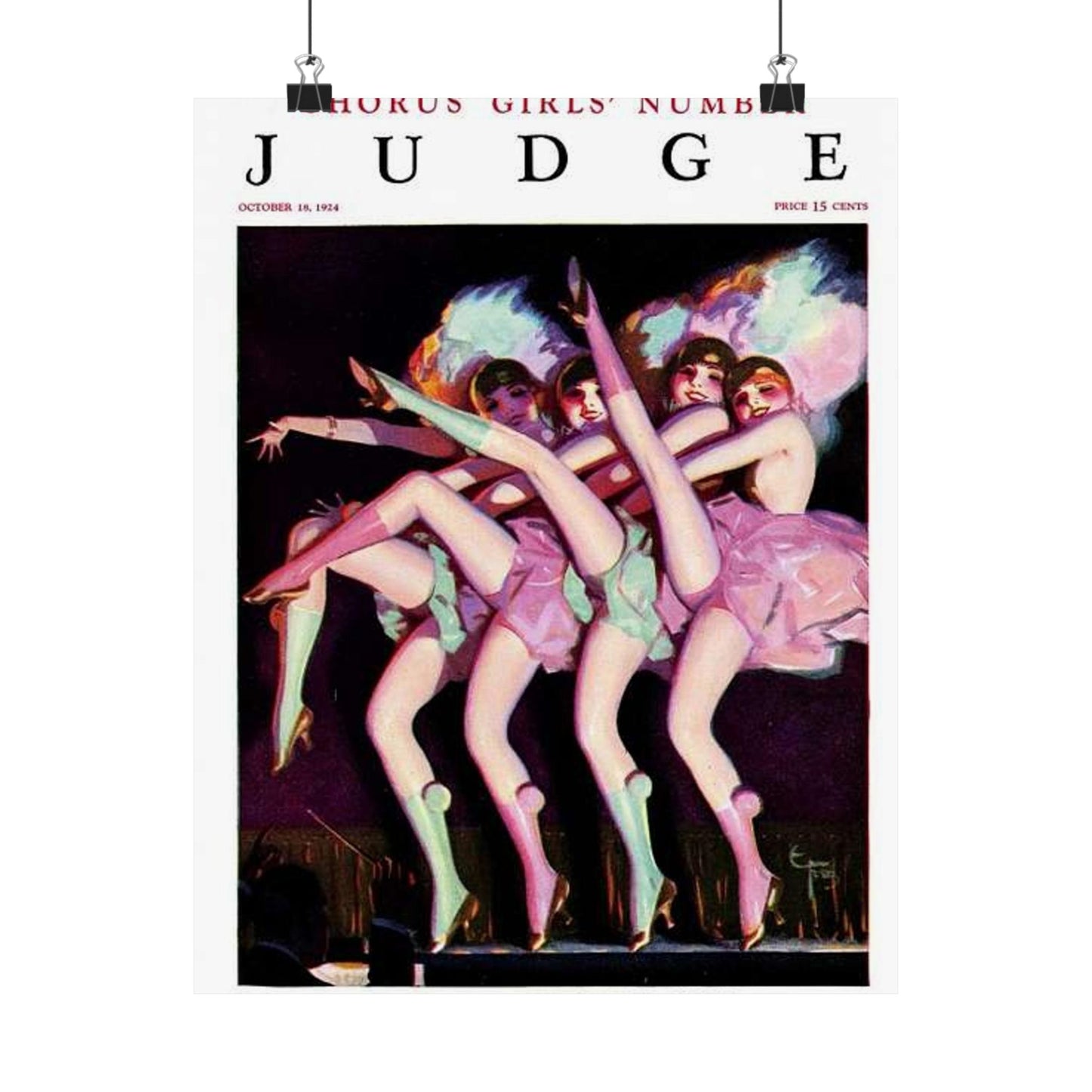JudgeMagazine18Oct1924 - Art Deco public domain image High Quality Matte Wall Art Poster for Home, Office, Classroom