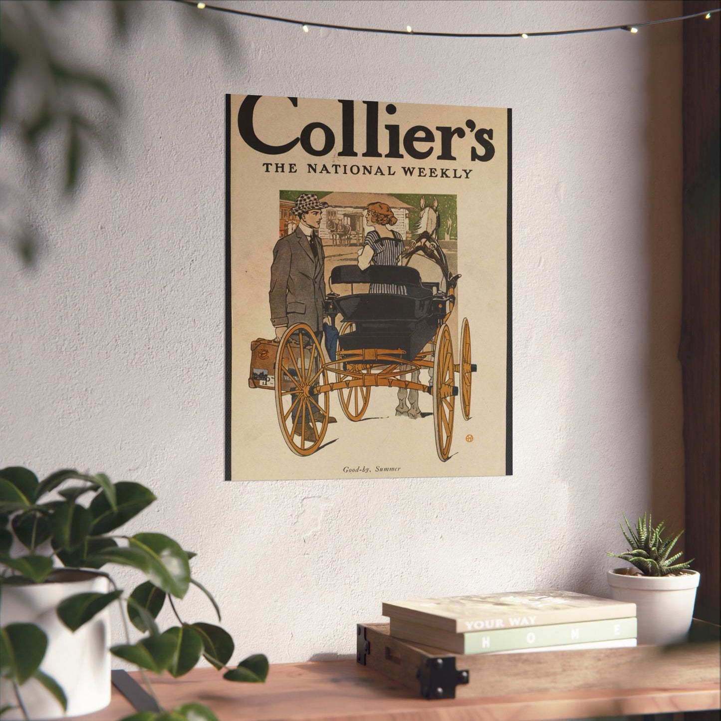 Collier's, the national weekly. Good-by, summer. High Quality Matte Wall Art Poster for Home, Office, Classroom