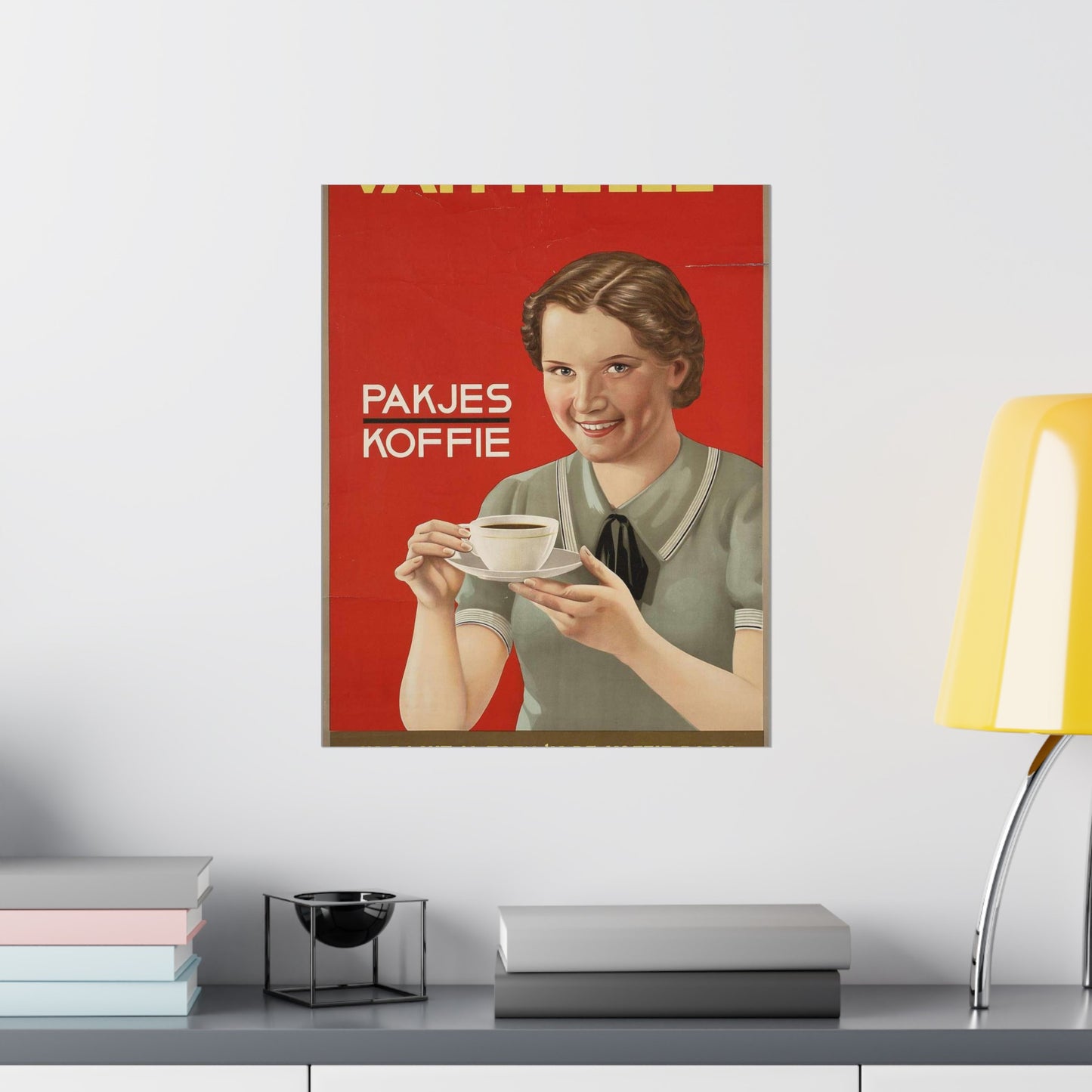 Van Nelle's pakjes koffie1936, Art Deco Poster High Quality Matte Wall Art Poster for Home, Office, Classroom