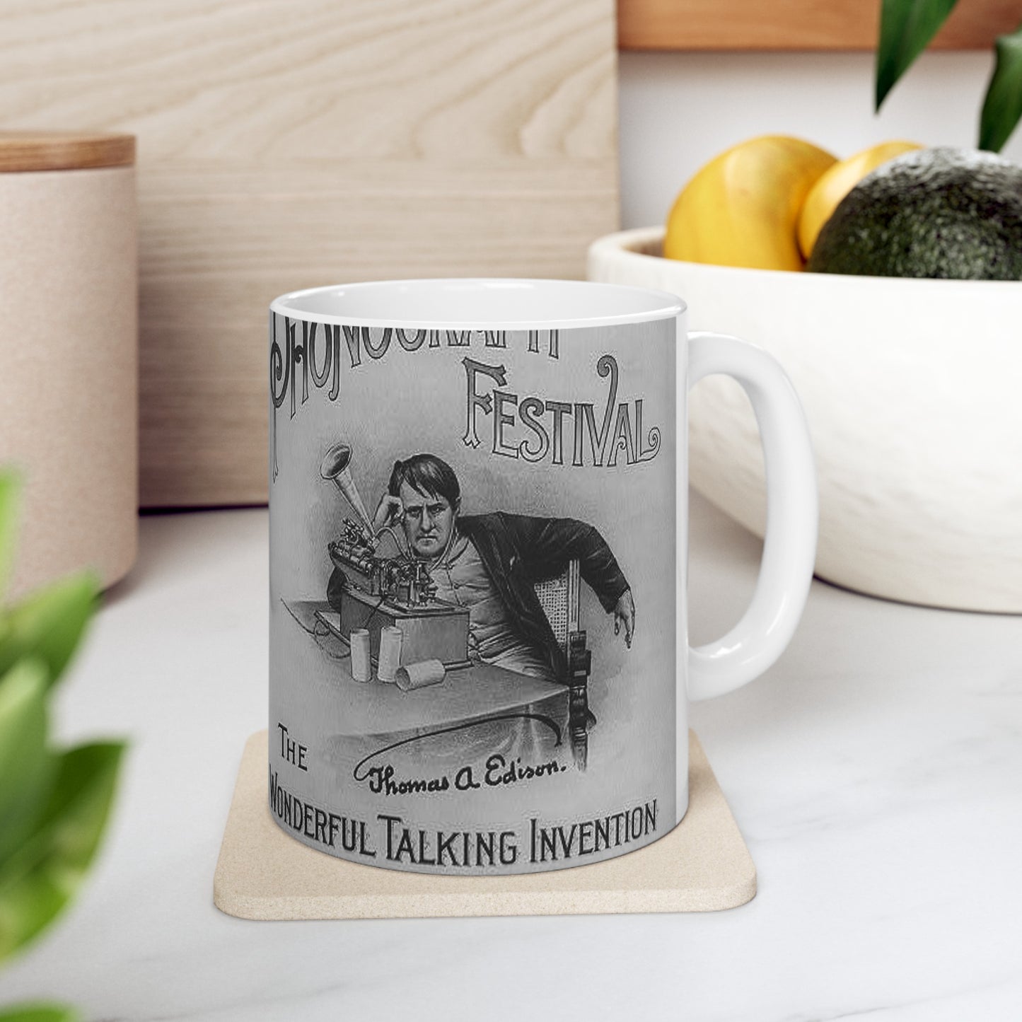 Prof. Thad Sheridan Fritz's phonograph festival Beautiful Novelty Ceramic Coffee Mug 11oz