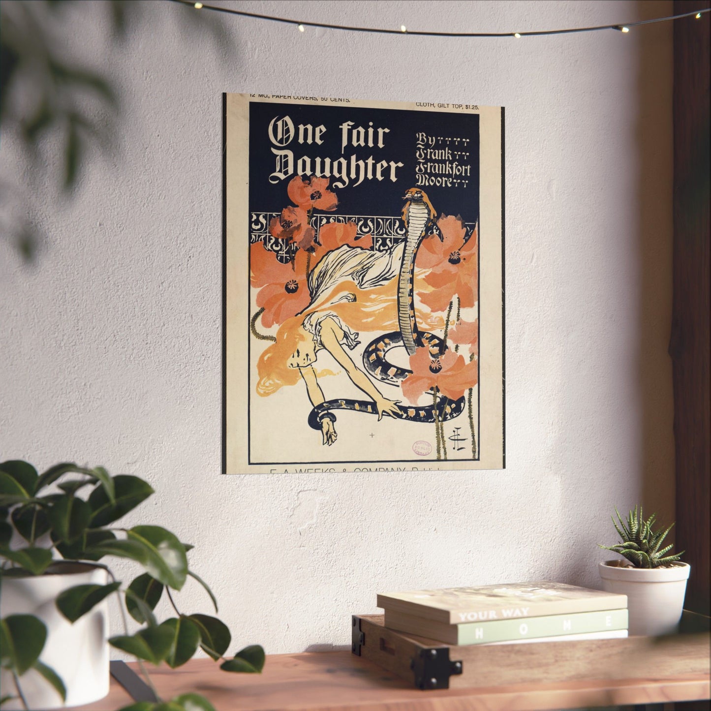 One fair daughter, by Frank Frankfort Moore High Quality Matte Wall Art Poster for Home, Office, Classroom