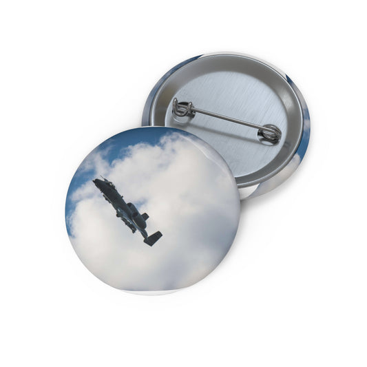 An A-10 Thunderbolt II assigned to the 51st Fighter Pin Buttons with Crisp Design