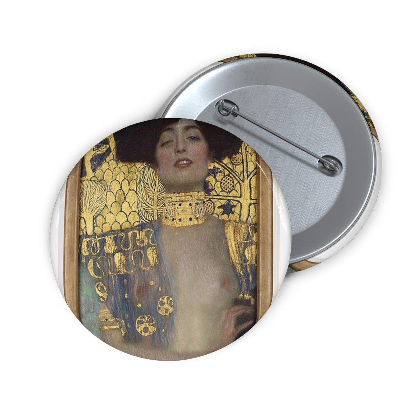 Gustav Klimt - Judith - 4737 - Österreichische Galerie Belvedere Pin Buttons with Crisp Design