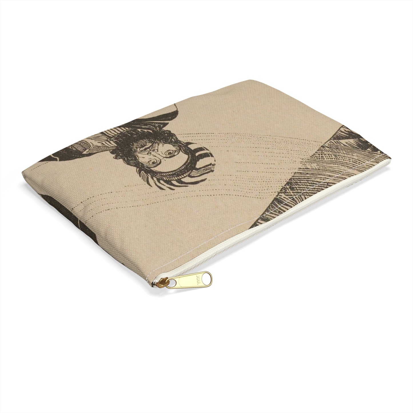 Lilien Daniel - Art nouveau public domain image Large Organizer Pouch with Black Zipper