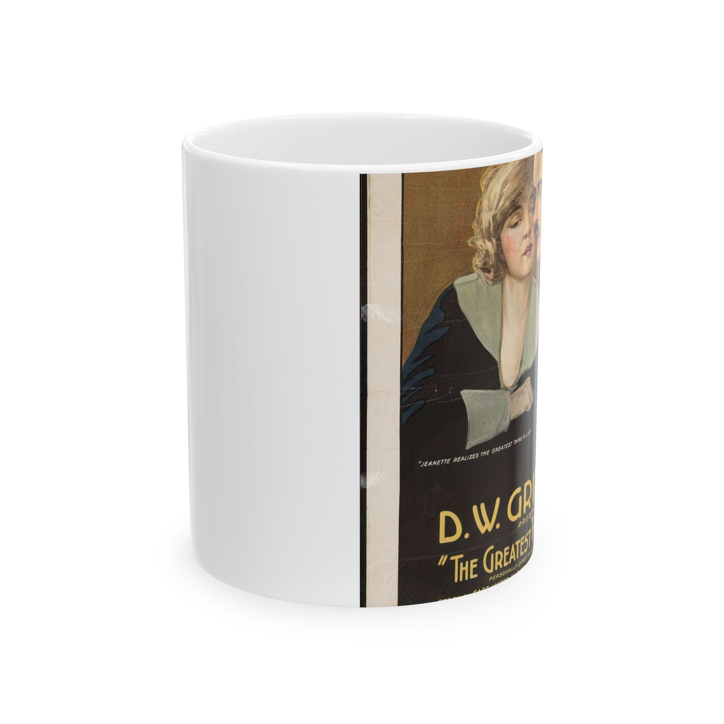 D. W. Griffith presents The greatest thing in life Beautiful Novelty Ceramic Coffee Mug 11oz