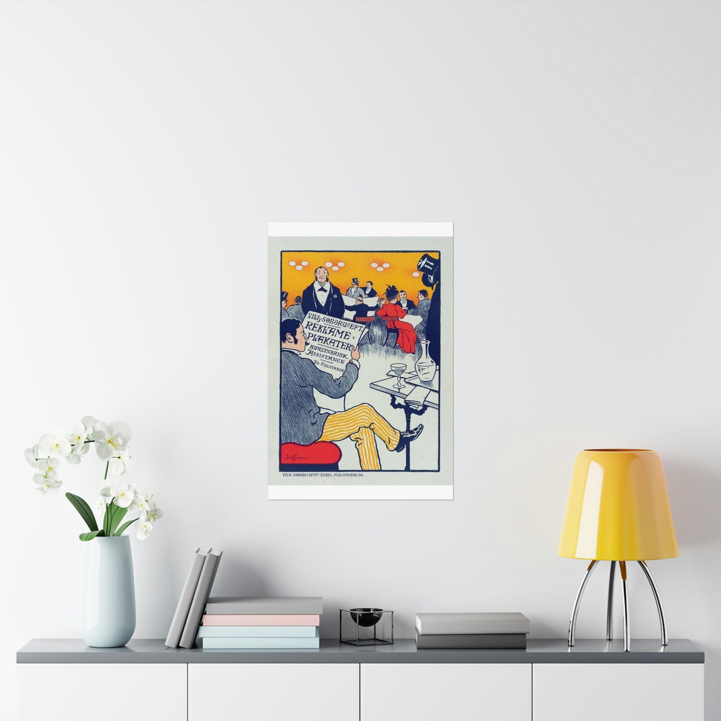 Affiche danoise pour les "Affiches artistiques Wilh. Söborg". High Quality Matte Wall Art Poster for Home, Office, Classroom