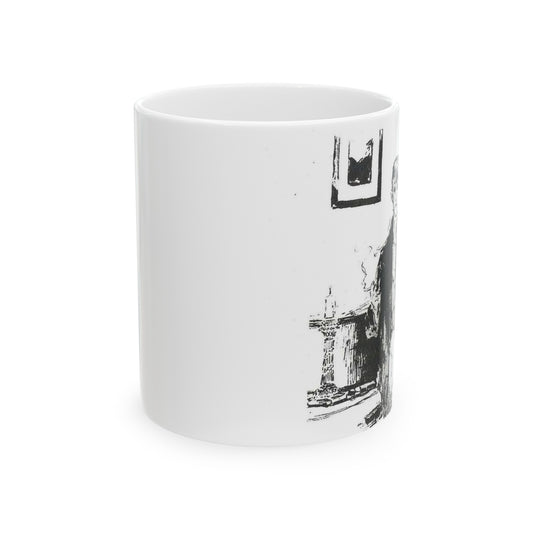 Aubrey Beardsley 5 - A drawing of a woman sitting on a couch Beautiful Novelty Ceramic Coffee Mug 11oz