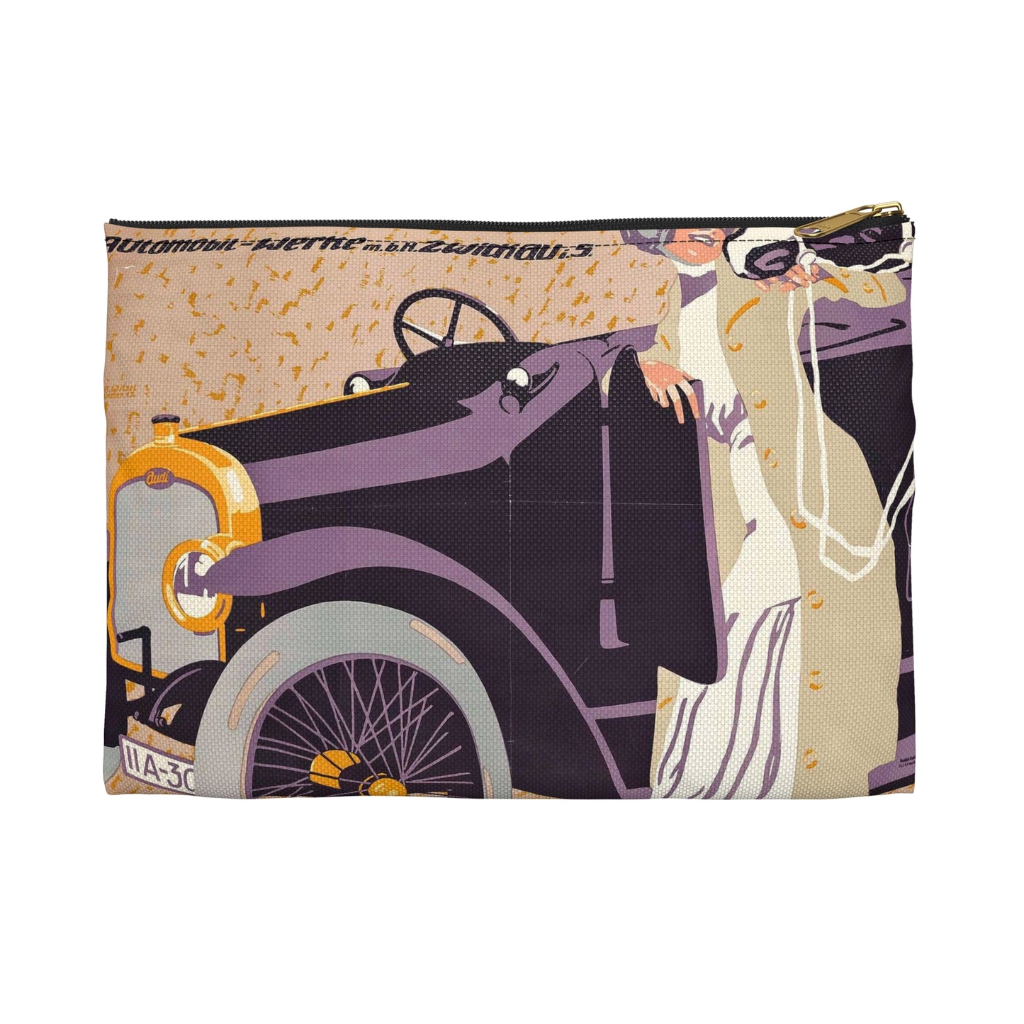 Josef Rudolf Witzel - Audi Automobilwerke Zwickau, 1912 Large Organizer Pouch with Black Zipper