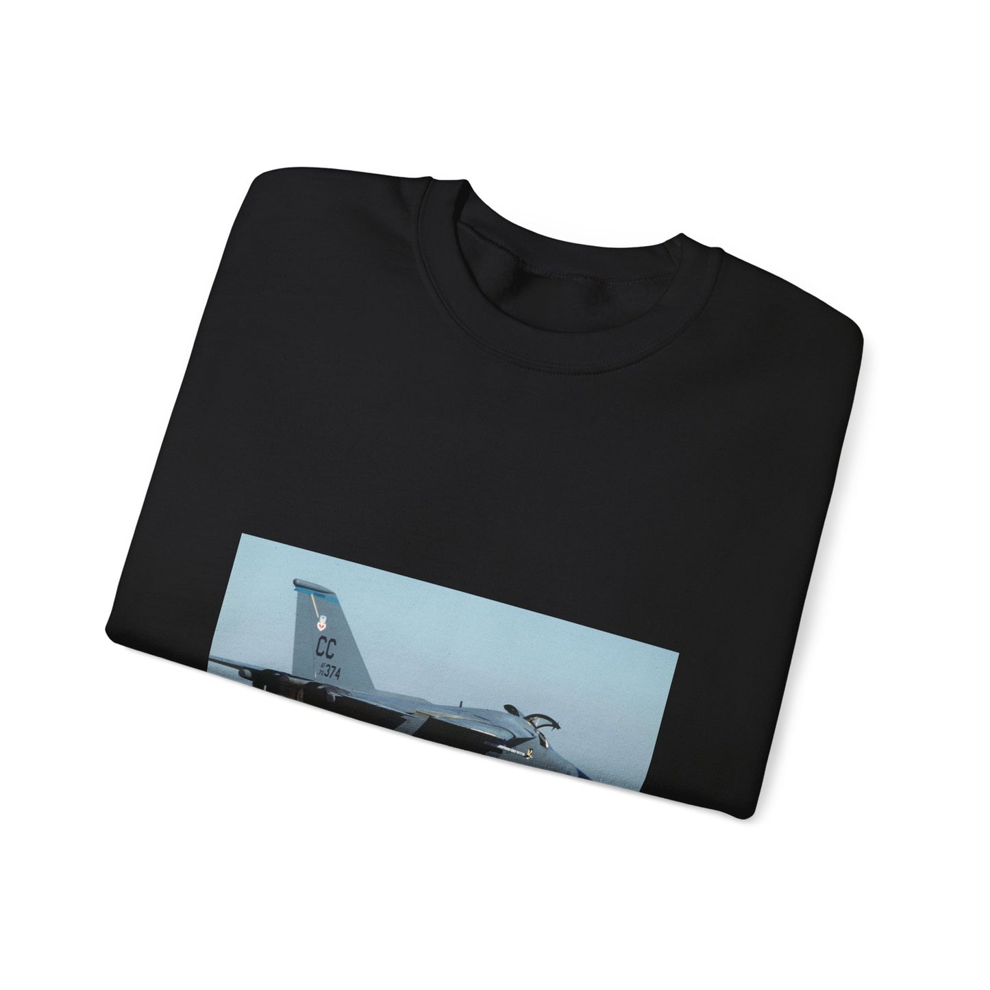 An F-111 from the 523rd Fighter Squadron, 27th Fighter Wing, Cannon Air Force Base, New Mexico taxis out to the runway Black Heavy Blend Adult Crew Neck SweatShirt