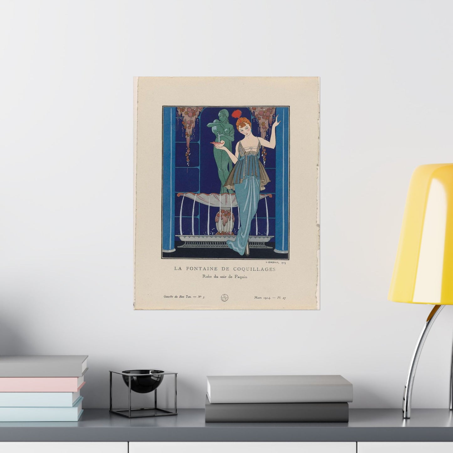 Gazette du Bon Ton. Art – Modes & Frivolités: Evening Attire High Quality Matte Wall Art Poster for Home, Office, Classroom