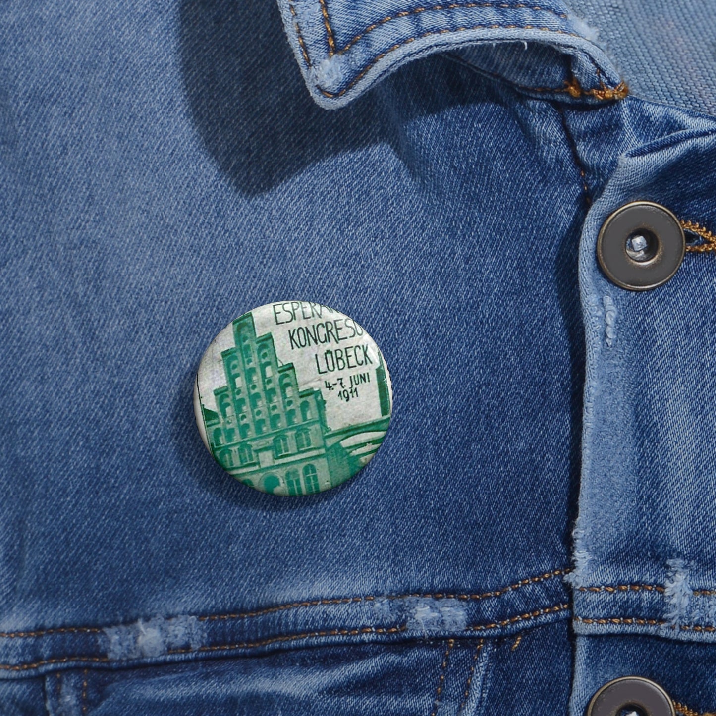 Damals – Esperanto-Kongress – 1911 – Reklamemarke Pin Buttons with Crisp Design