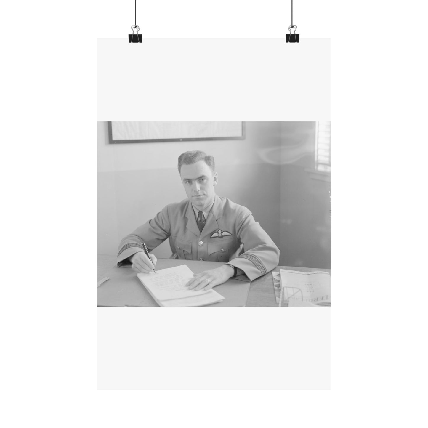 Unidentified Man, about 1940-1944 High Quality Matte Wall Art Poster for Home, Office, Classroom