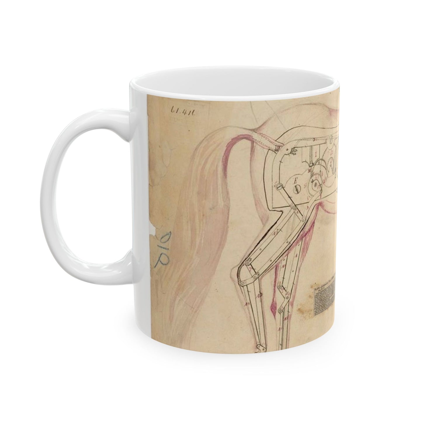 Patent drawing - Drawing of Toy Horse Public domain  image Beautiful Novelty Ceramic Coffee Mug 11oz