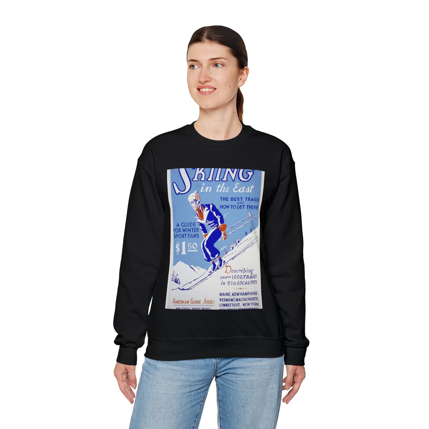 Skiing in the East The best trails and how to get there : A guide for winter sport fans : Describing over 1000 trails in 216 localities. Black Heavy Blend Adult Crew Neck SweatShirt