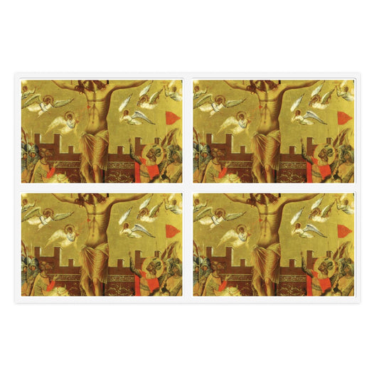 Crucifixion by Paolo Veneziano (Byzantine museum) Laminated UV Protective Vinyl Stickers