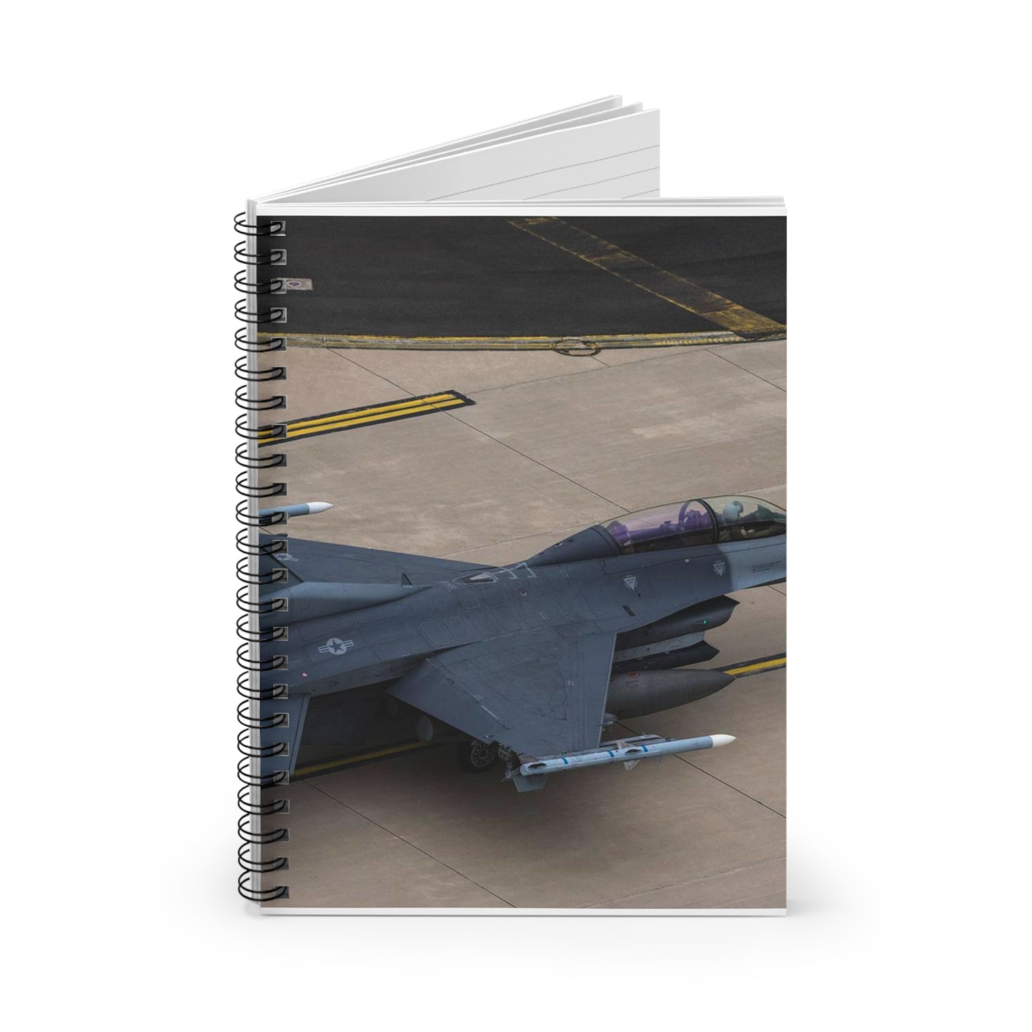 A U.S. Air Force F-16D Fighting Falcon, assigned to Spiral Bound Ruled Notebook with Printed Cover