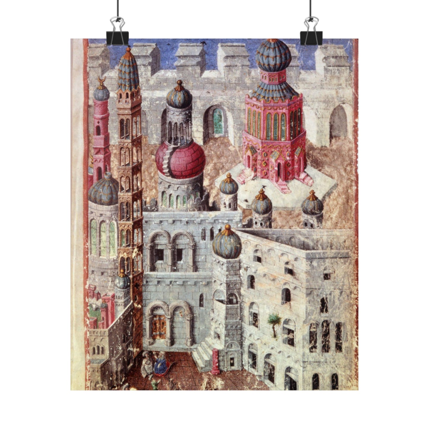 Jerusalem from BL Eg 1070, f. 5 High Quality Matte Wall Art Poster for Home, Office, Classroom