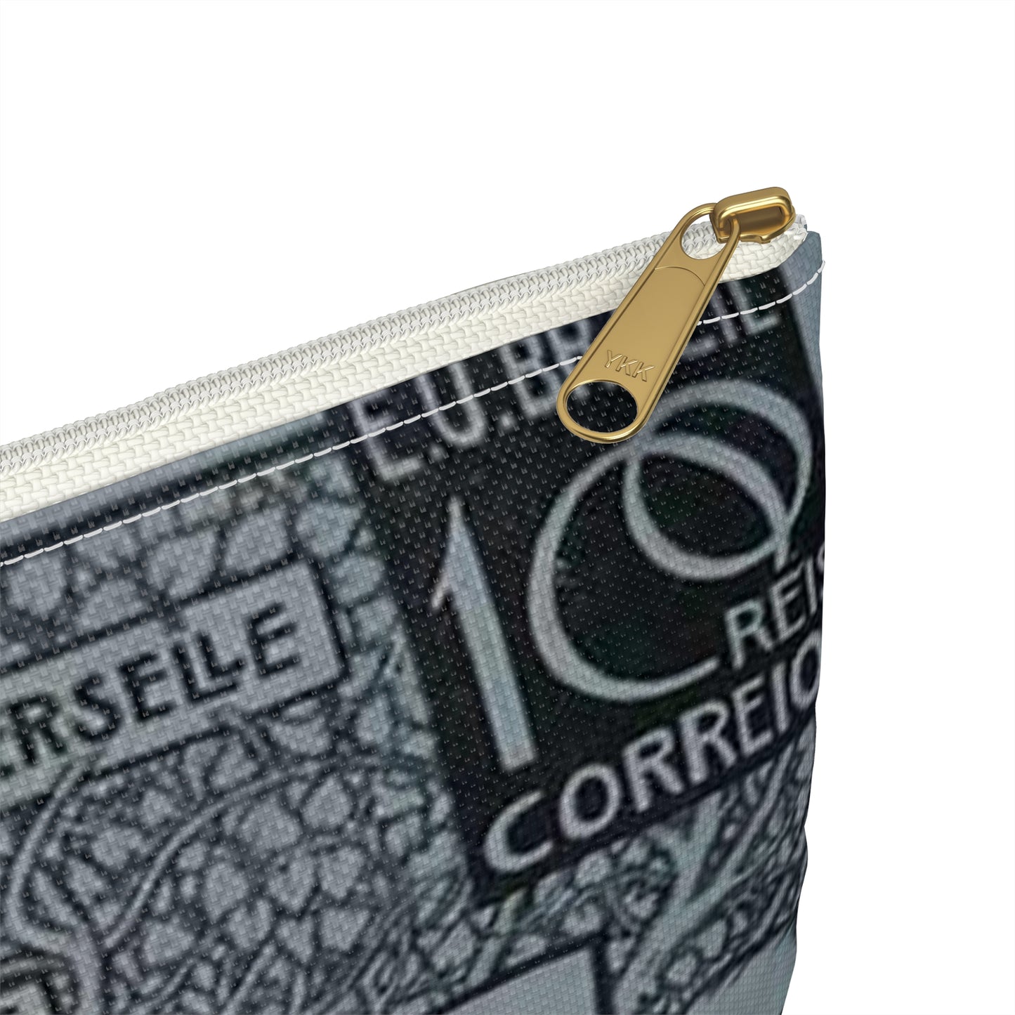 EliseuVisconti-D857-Bilhete postal para o exterior – A Evolução Histórica do Brasil – Projeto para bilhete postal integrante da coleção vencedora do Concurso dos Correios de 1904 Large Organizer Pouch with Black Zipper