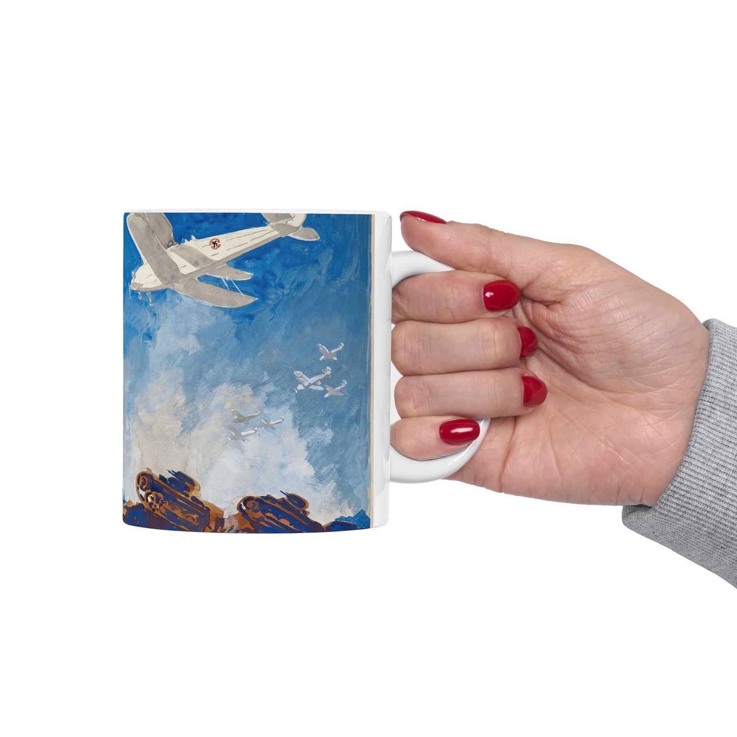 AlbertReich(1881–1942) – Plakat Grossflugtag München 25. August 1935 Beautiful Novelty Ceramic Coffee Mug 11oz