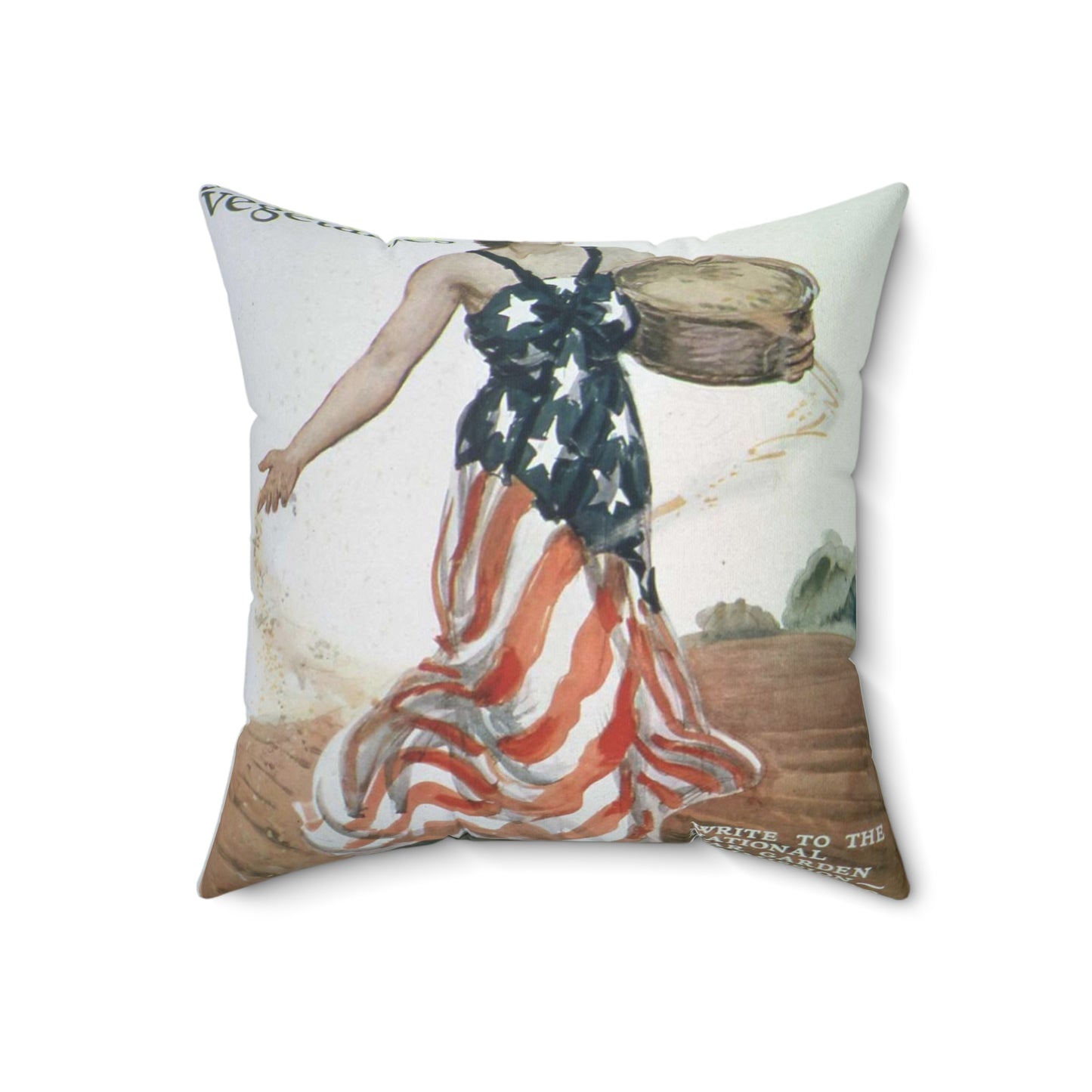 "Sow the Seeds of Victory^ Plant and raise your own vegetables. Write to the National War Garden Commission- Washington, - NARA - 512498 Decorative Accent Square Pillow