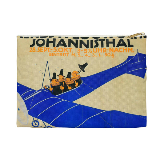 Herbstflugwoche Johannisthal - Julius Klinger Large Organizer Pouch with Black Zipper