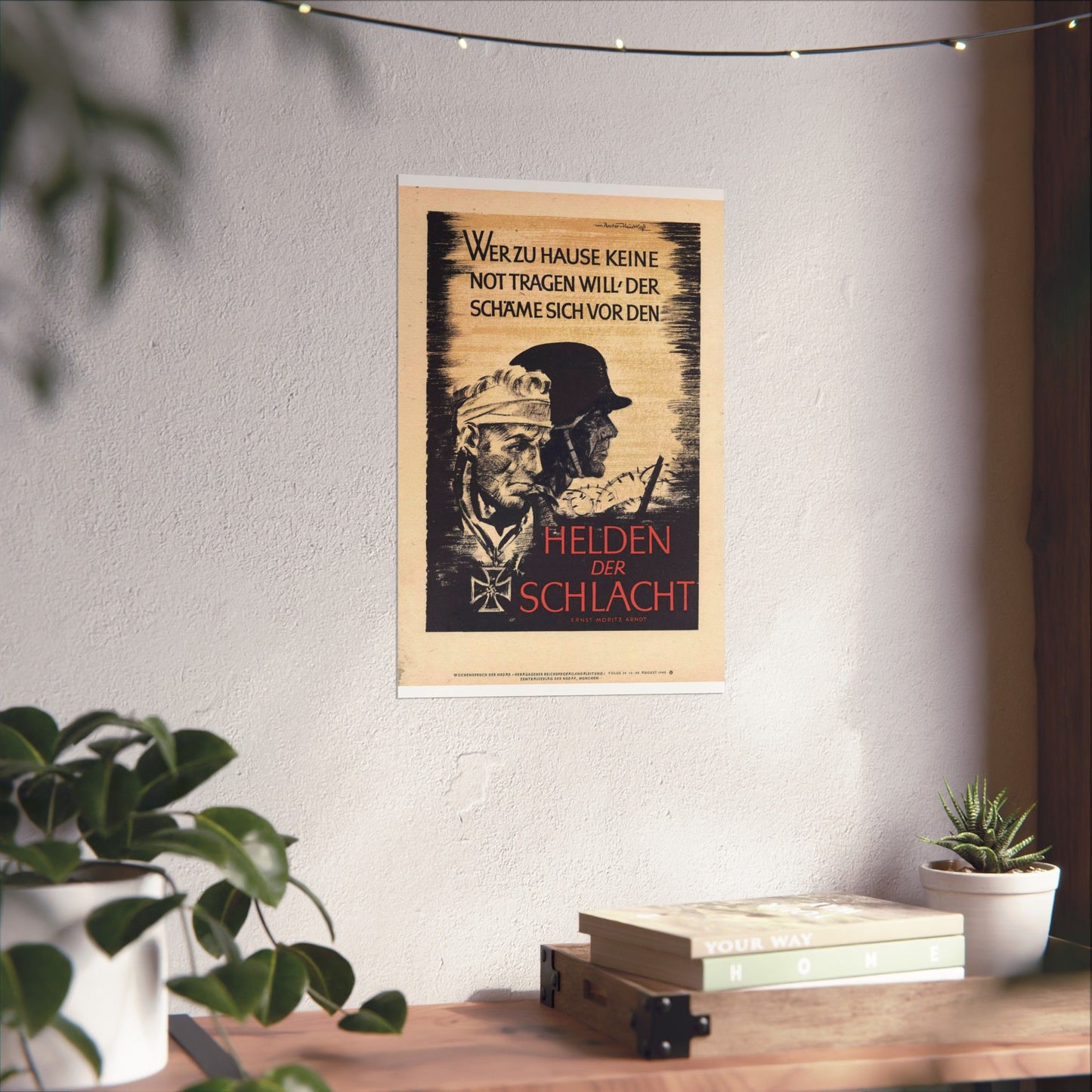 Wochenspruch der NSDAP 16 August 1942 High Quality Matte Wall Art Poster for Home, Office, Classroom