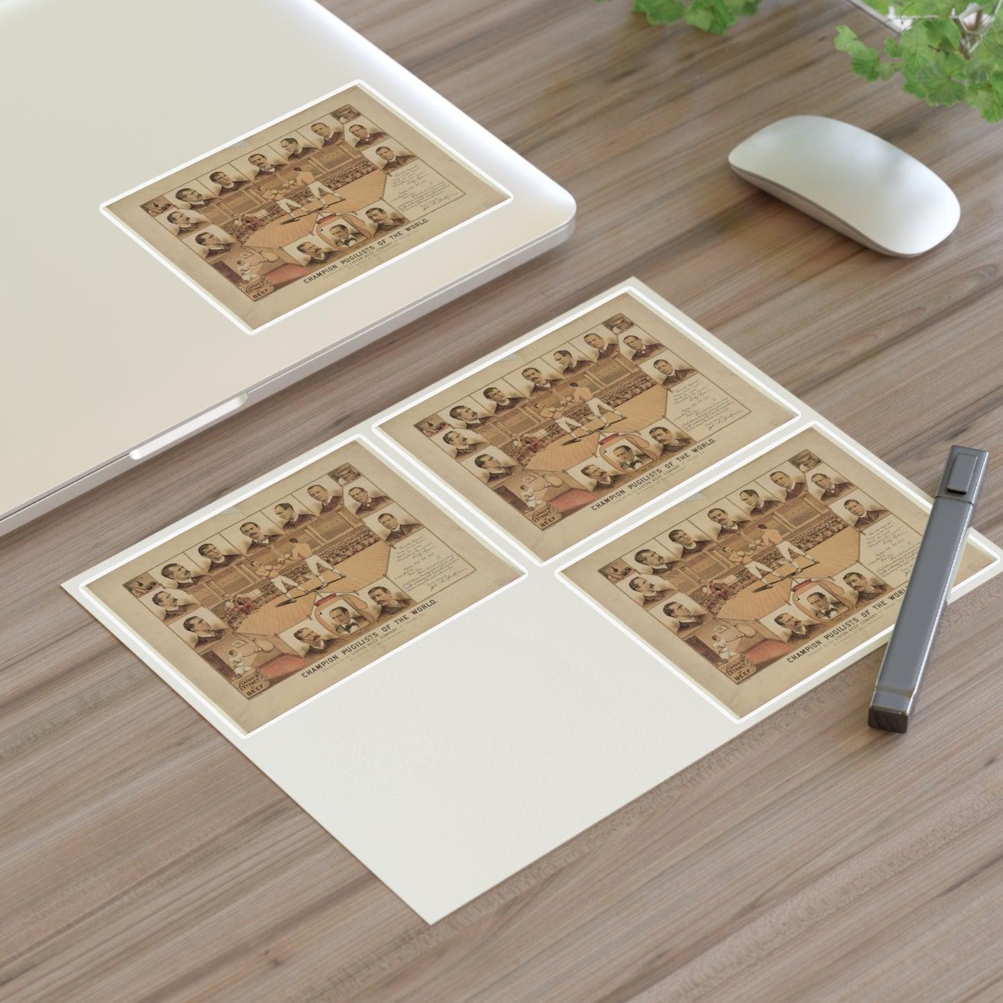 Champion pugilists of the world Laminated UV Protective Vinyl Stickers