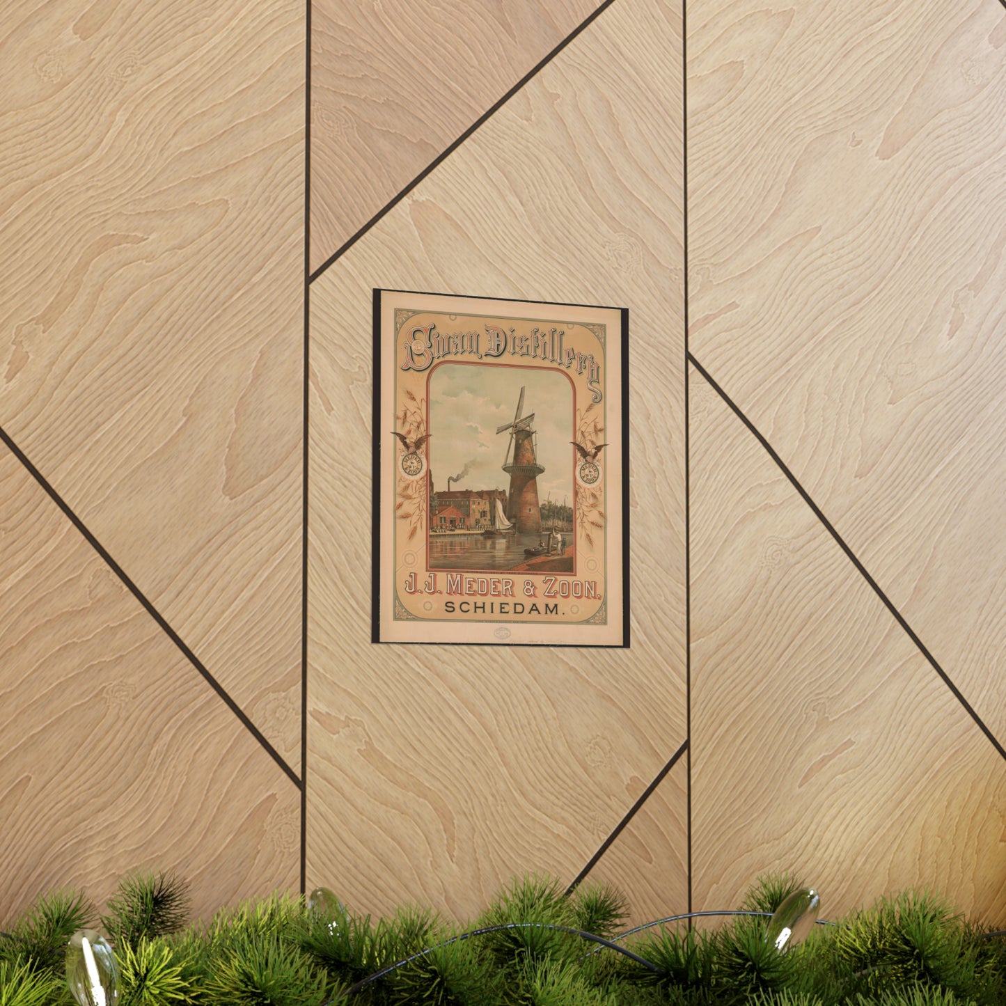Swan Distillery, J.J. Meder & Zoon, Schiedam High Quality Matte Wall Art Poster for Home, Office, Classroom