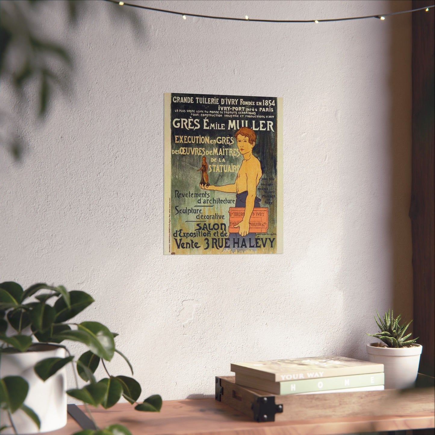 Affiche pour la "Grande Tuilerie d'Ivry" (Usine Émile Muller). High Quality Matte Wall Art Poster for Home, Office, Classroom