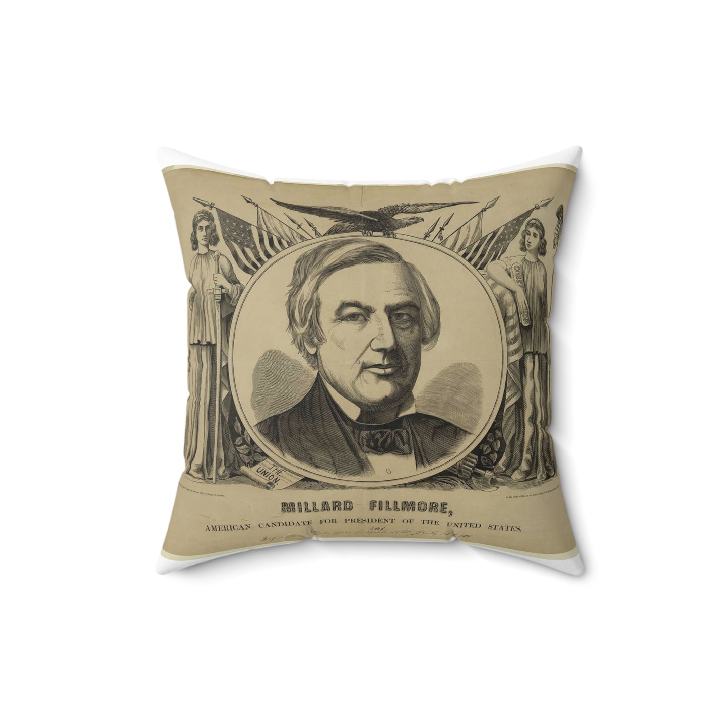 Millard Fillmore, American candidate for president of the United States Decorative Accent Square Pillow