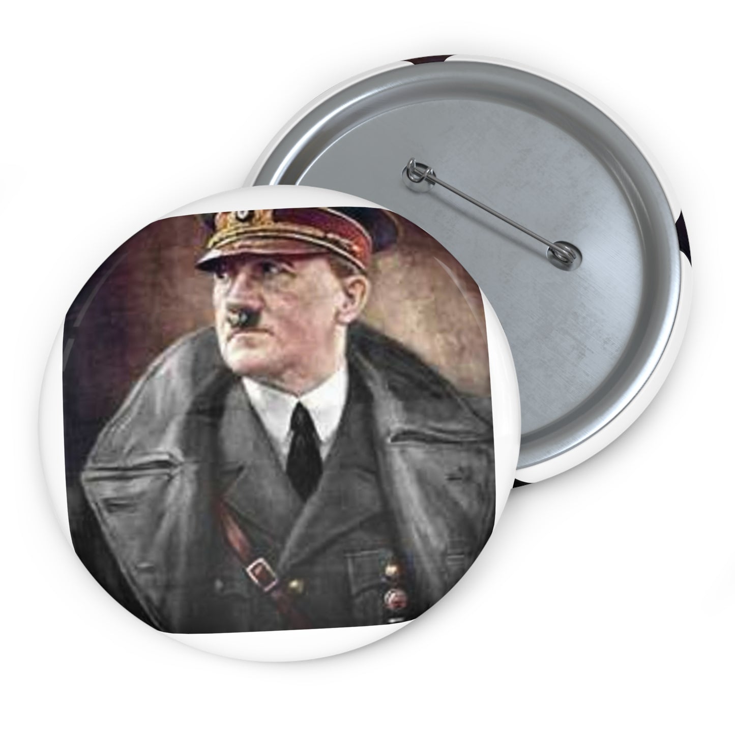 Gitler-vizvolitel - Art Deco public domain image Pin Buttons with Crisp Design